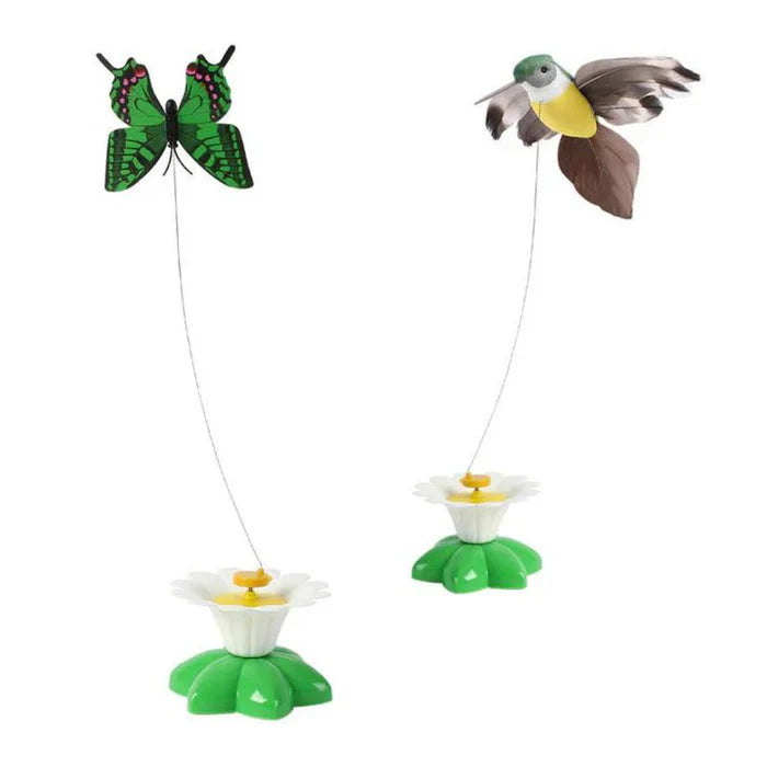 Rotating bird cat toy, promoting exercise and mental stimulation for pets