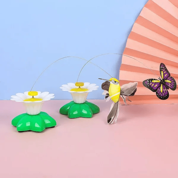 Bird cat toy—an electronic, rotating gadget for interactive feline fun