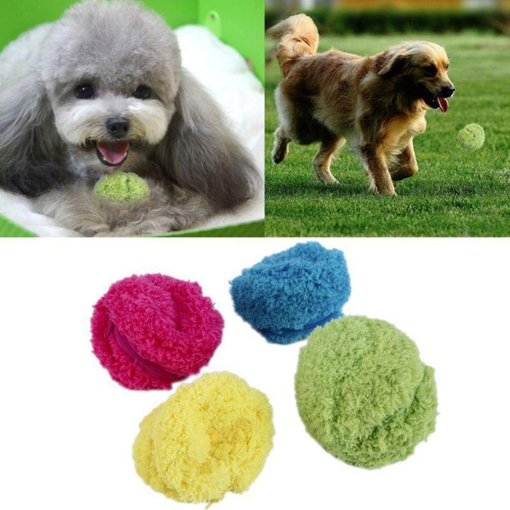 Blue durable interactive dog toy, self-rolling and suitable for active pet enrichment