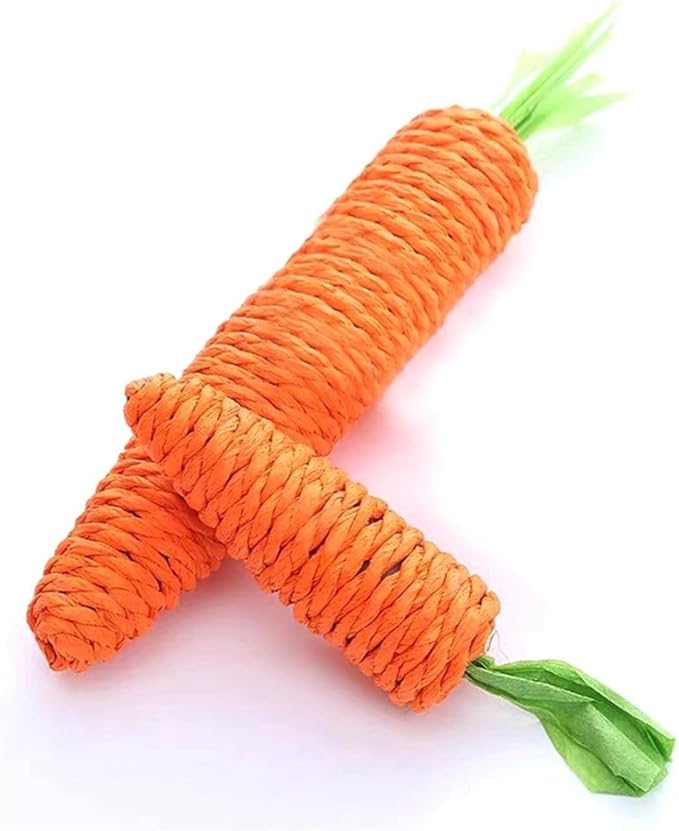 Carrot-shaped sisal cat scratching post, durable pet supply for active play