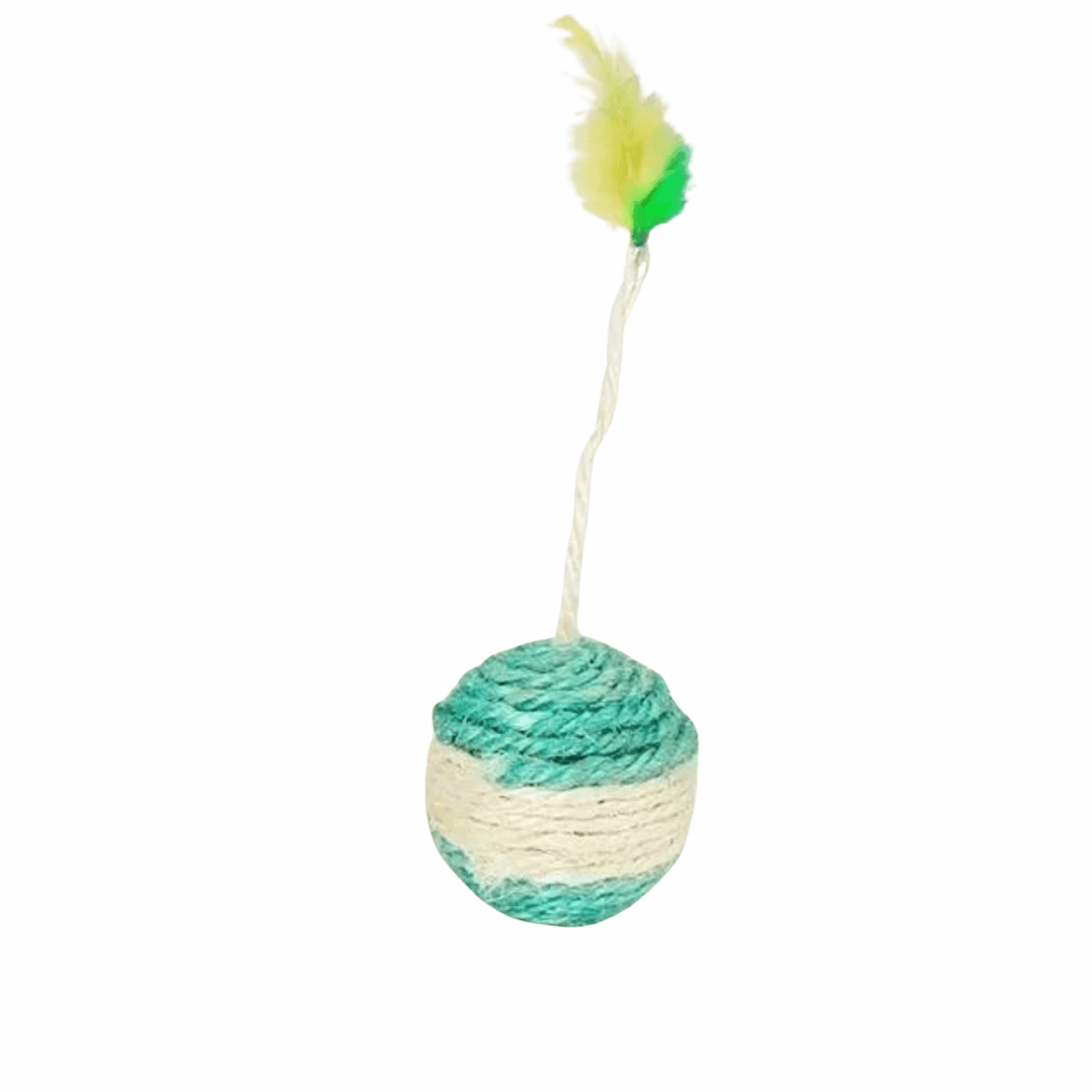Interactive sisal scratching ball cat toy, a durable scratching post alternative for cats