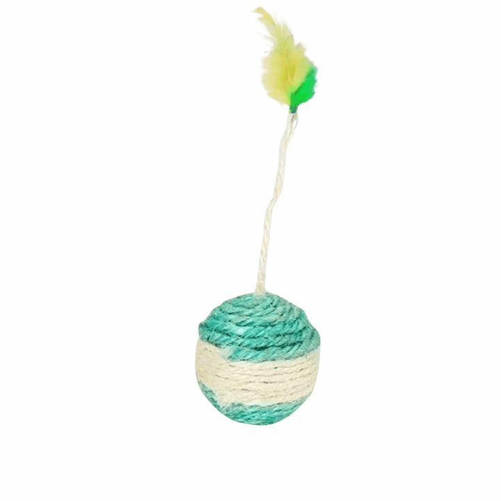 Interactive sisal scratching ball cat toy, a durable scratching post alternative for cats