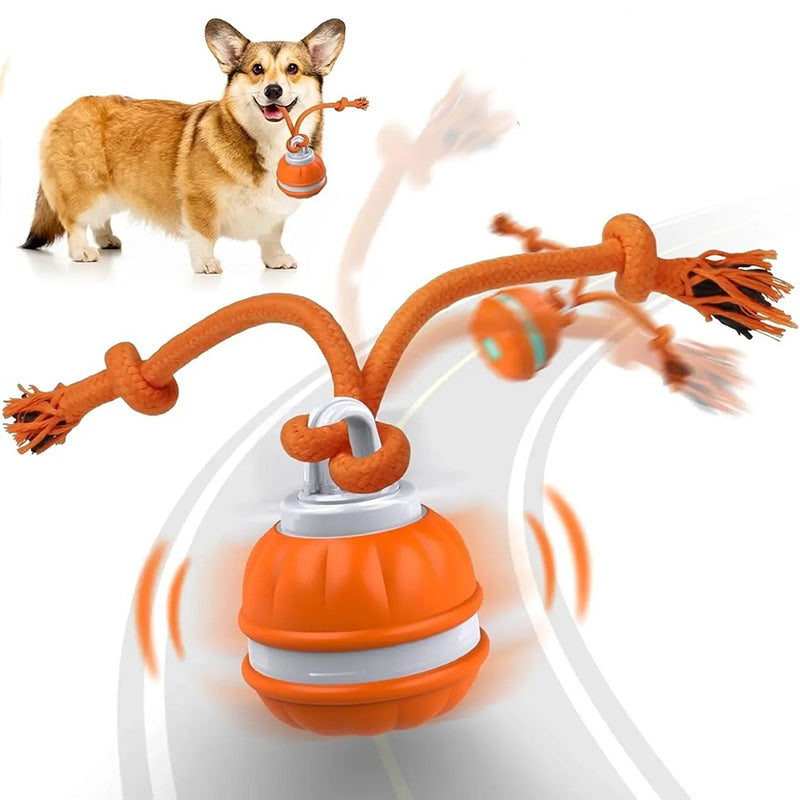 Interactive smart rolling pet ball for dogs, durable chew toy for pet boredom