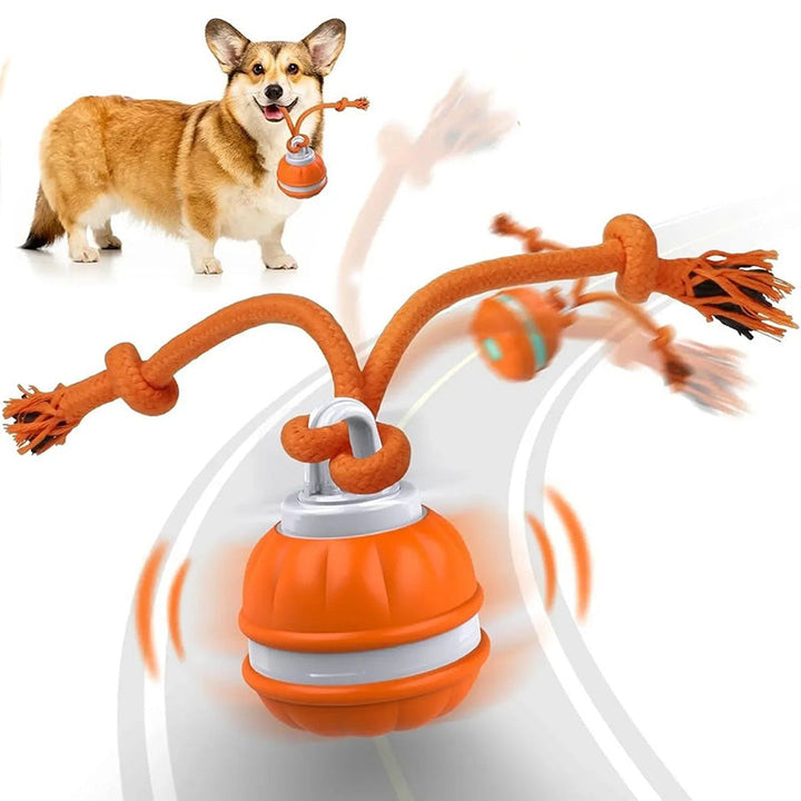 Interactive smart rolling pet ball for dogs, durable chew toy for pet boredom