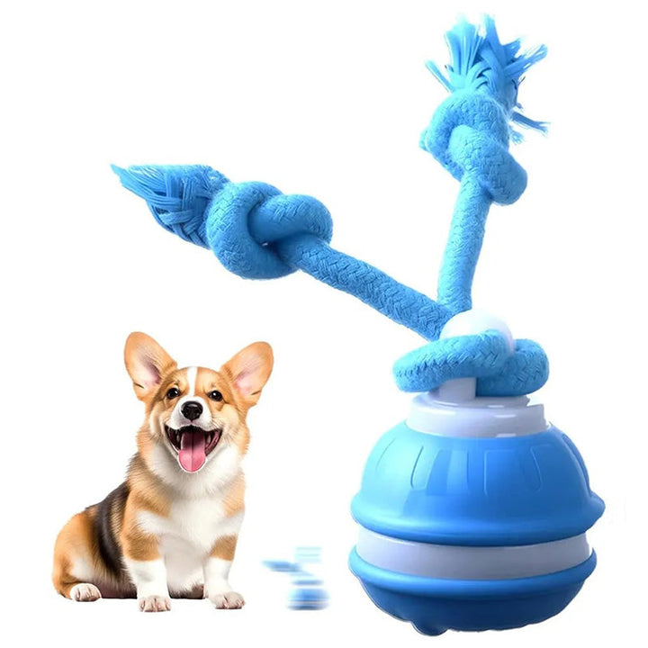 Smart rolling dog toy, rechargeable for interactive play and pet enrichment