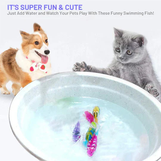 Realistic interactive swimming fish pettoy for endless hours of cat and dog fun