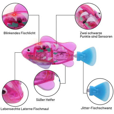 Cute swimming fish pettoy, an effective tool for enriching your cat or dog's day