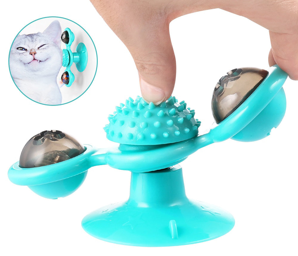 Pet supplies: innovative windmill catnip toy, great for boredom relief and active play.