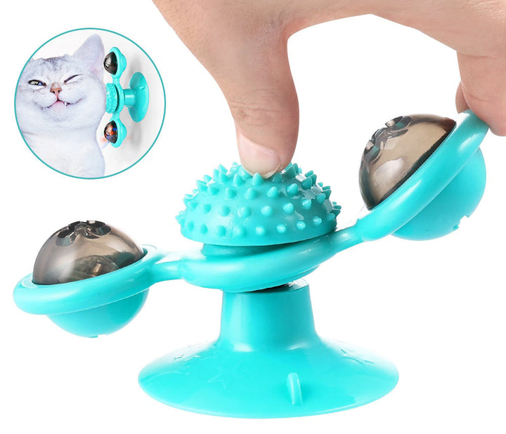 Pet supplies: innovative windmill catnip toy, great for boredom relief and active play.