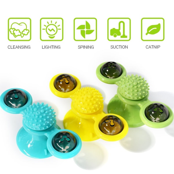 Engaging catnip windmill toy, a fun pet supply for solo or interactive play sessions.