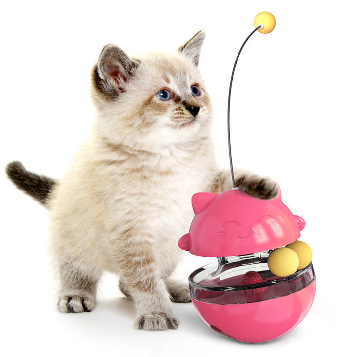 Wobble treat dispenser cat toy, designed for interactive play and enrichment for all cats.