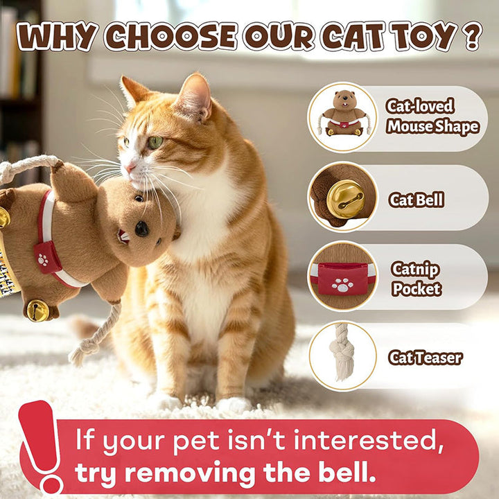 Cat wrestling glove toy, an interactive pet play mitt for engaging feline fun and exercise.