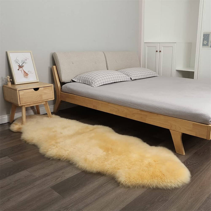 Versatile irregular plush area rug, a warm and inviting floor covering for any room
