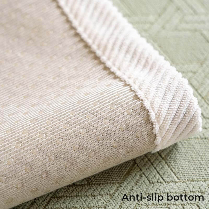 Durable jacquard chenille couch cover, water repellent, protects sofas from daily wear and tear.