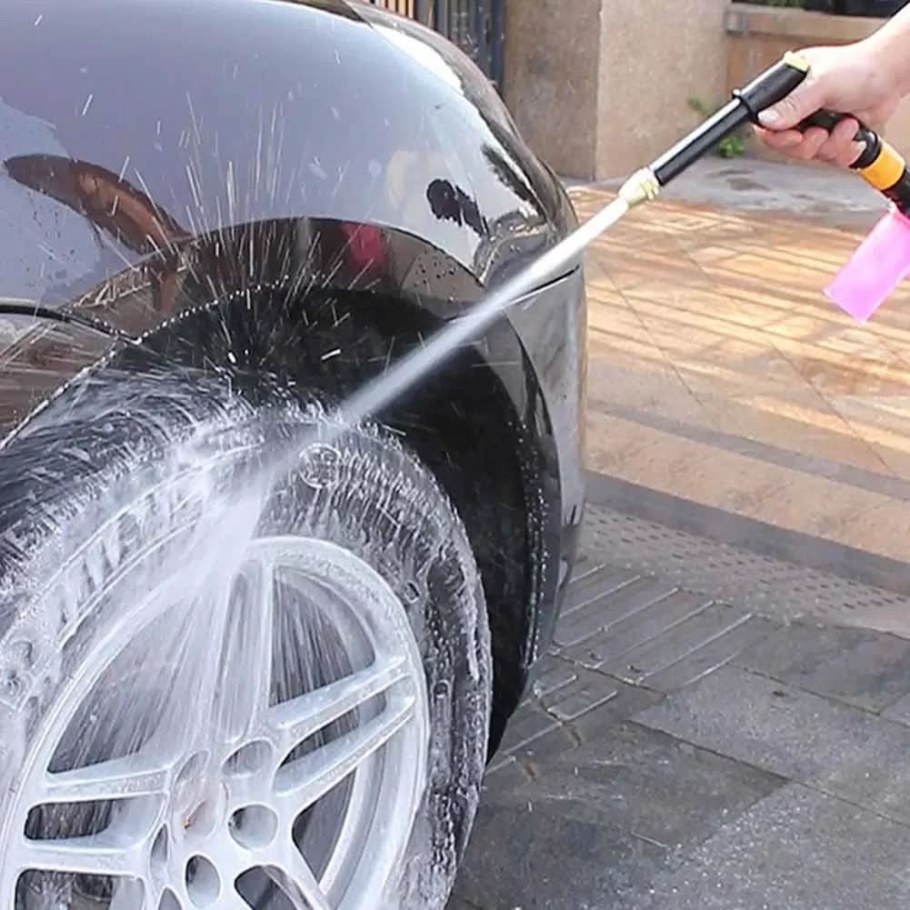 Multi-purpose high-pressure water gun with adjustable spray for versatile car wash & home cleaning tasks.