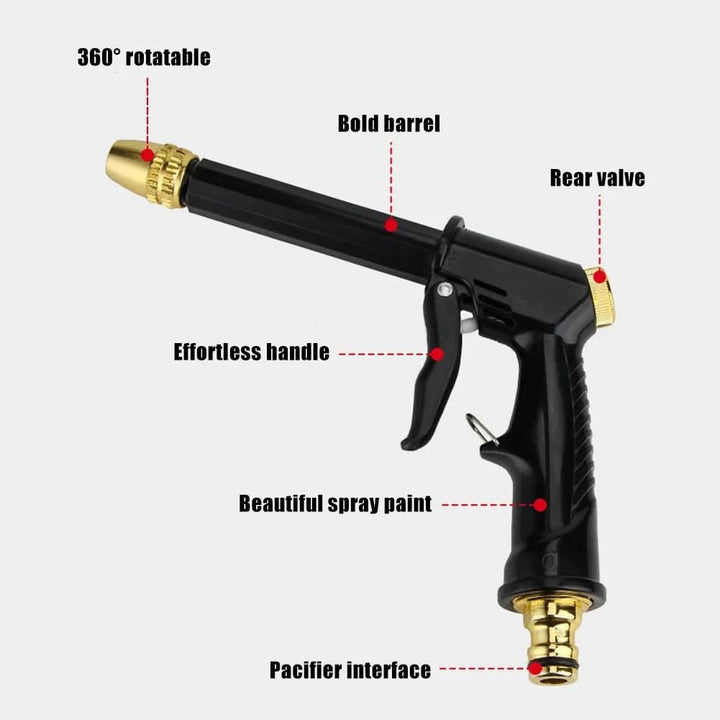 Versatile JetSpray high-pressure water gun, ideal cleaning equipment for car washing & garden maintenance.