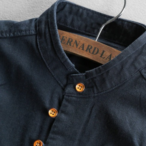 Sophisticated men's Japan style shirt, ideal for versatile smart casual & formal wear.