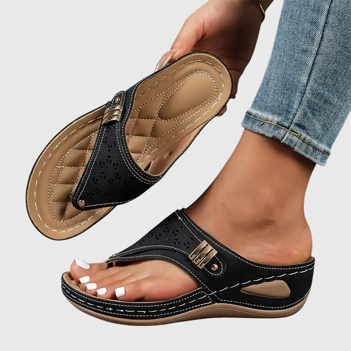 Women's Kaylie orthopedic sandals, designed for foot pain relief with supportive arch and comfort wedge.