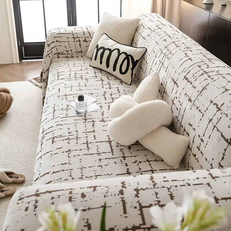 Comfortable and durable chenille throw couch cover, an essential for pet-owning households