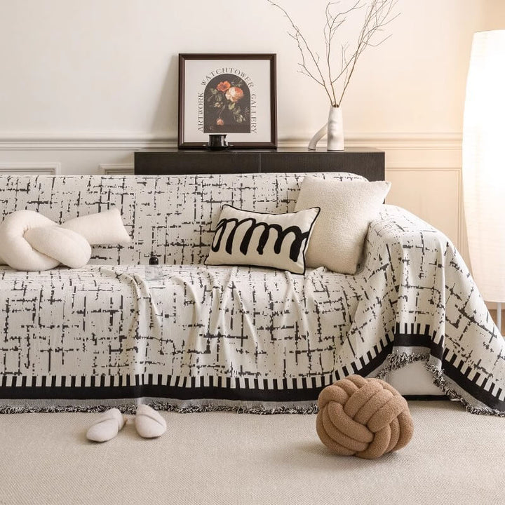 Elegant all-season chenille couch cover, a comfortable and stylish sofa protector