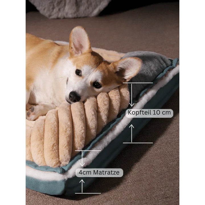 Washable green dog bed, an ergonomic pet comfort mat offering excellent joint support.