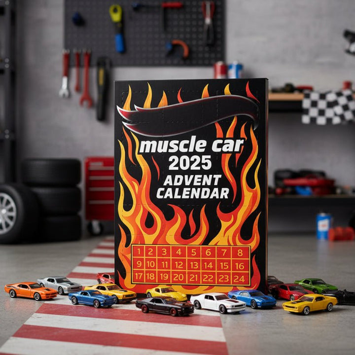 Kids' 2024 Vehicle Advent Calendar, featuring 24 miniature toy cars for a Christmas countdown.