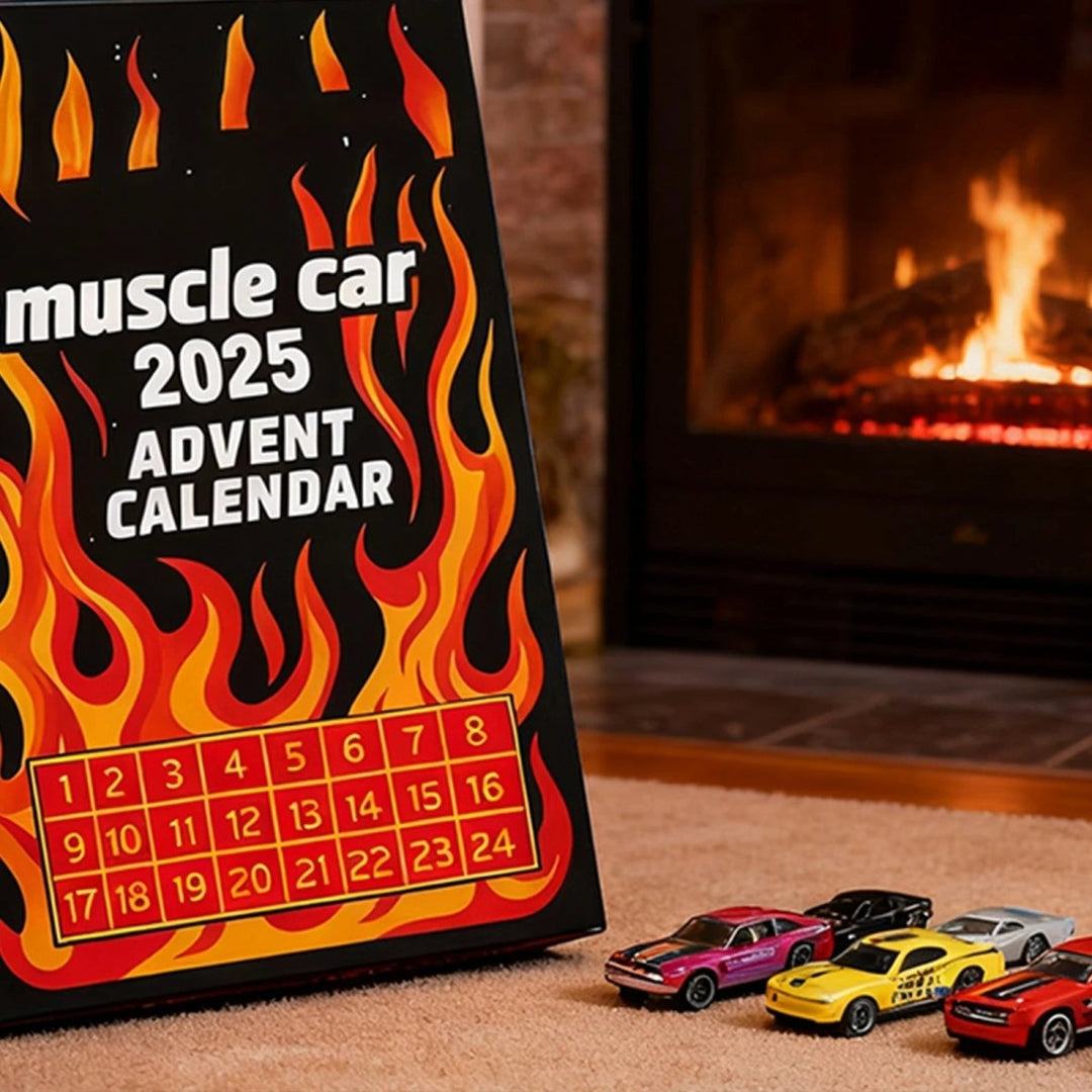 Daily surprise! Kids' 2024 Vehicle Advent Calendar with 24 miniature toy cars for Christmas.