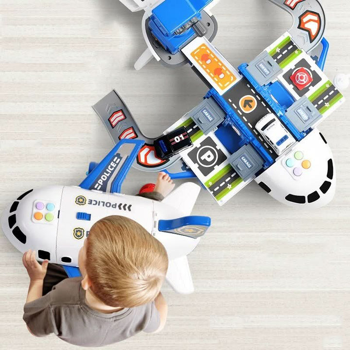 Colorful plastic airplane toy playset, an ideal gift for children's creative play.