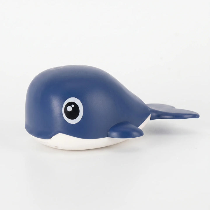 Engaging wind-up floating whale bath toys for kids. No batteries needed for safe, endless bathtime fun.