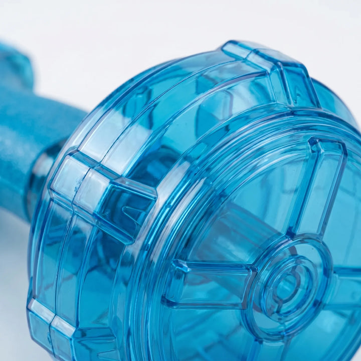Rechargeable electric water blaster with light-up features. Automatic long-range water gun for kids' summer fun.