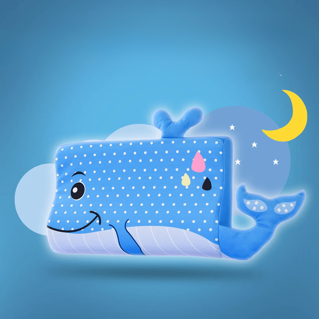 Travel-friendly memory foam pillow for kids, ergonomic neck support & comfort.