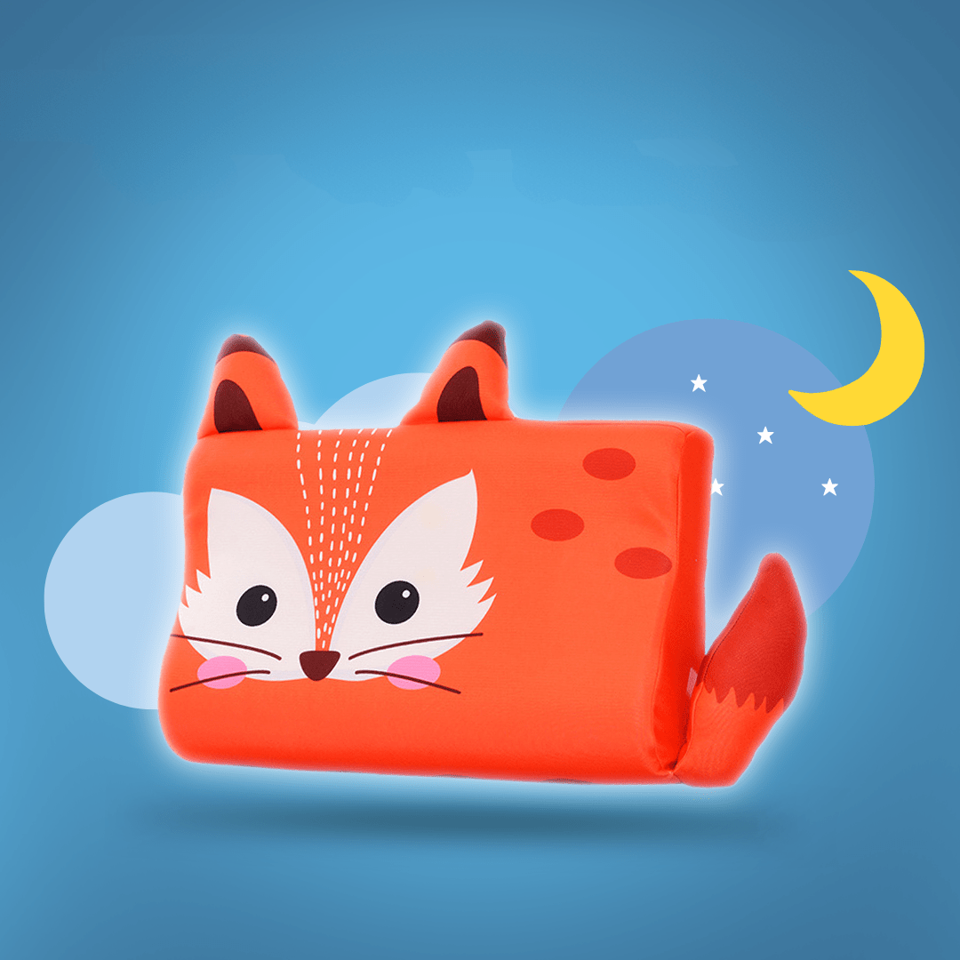 Animal-shaped memory foam pillow for kids' neck support, soft & breathable.