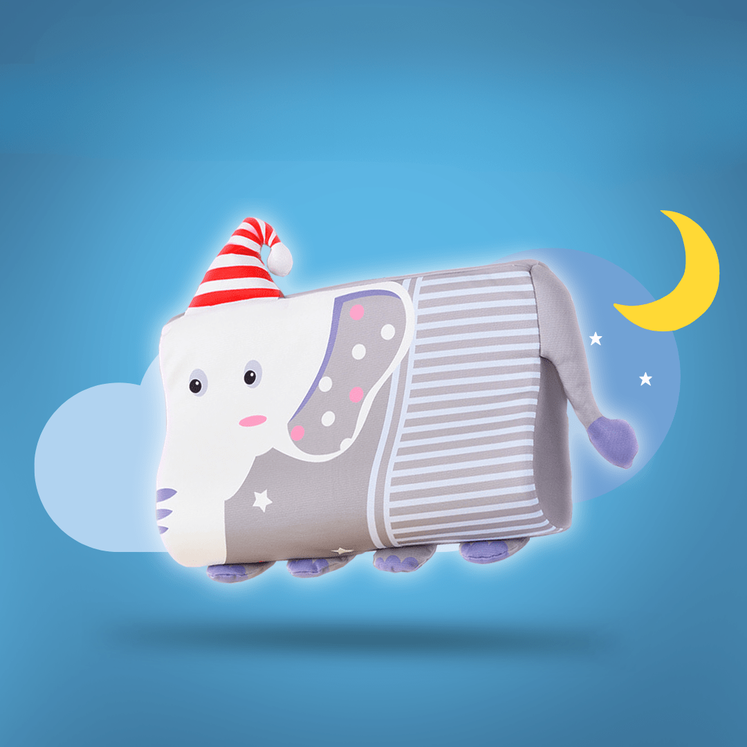 Breathable kids' memory foam pillow, perfect for travel & child sleep support.