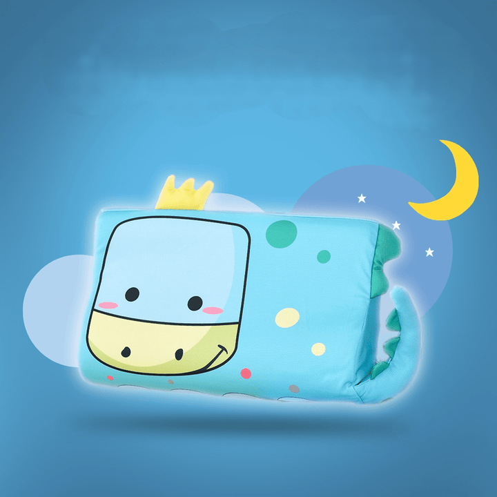 Healthy posture memory foam pillow for children's neck support, ergonomic design.