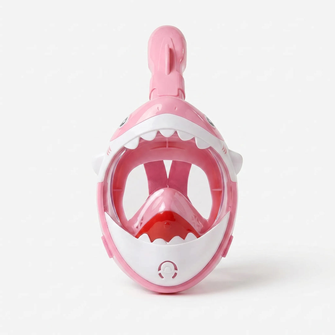 Durable full face snorkel mask for children, designed for easy breathing & exciting snorkeling experiences in water sports.