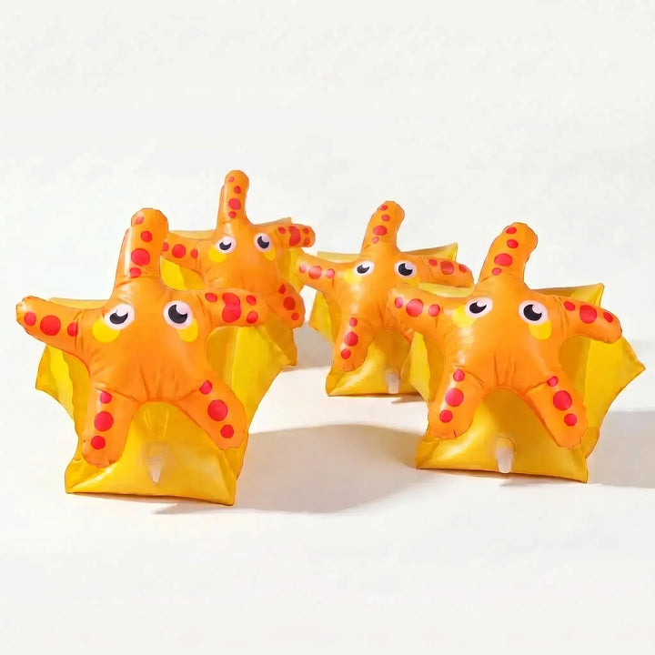 Kids' water safety floats, inflatable swim armbands for fun at the pool and beach.