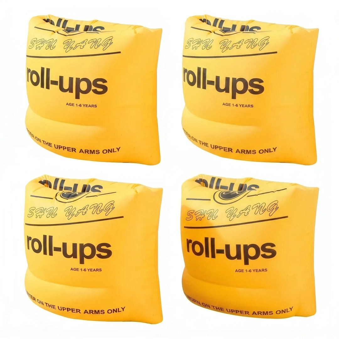 Durable inflatable swim armbands for kids, essential summer pool and beach accessories, water safety.