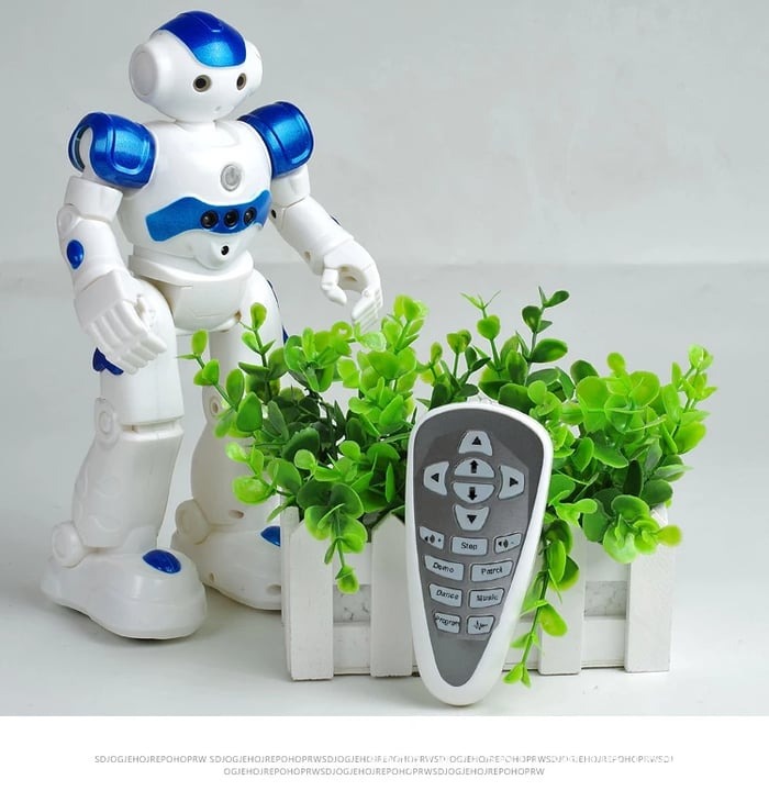 Kids' interactive smart robot toy with gesture control for learning fun.