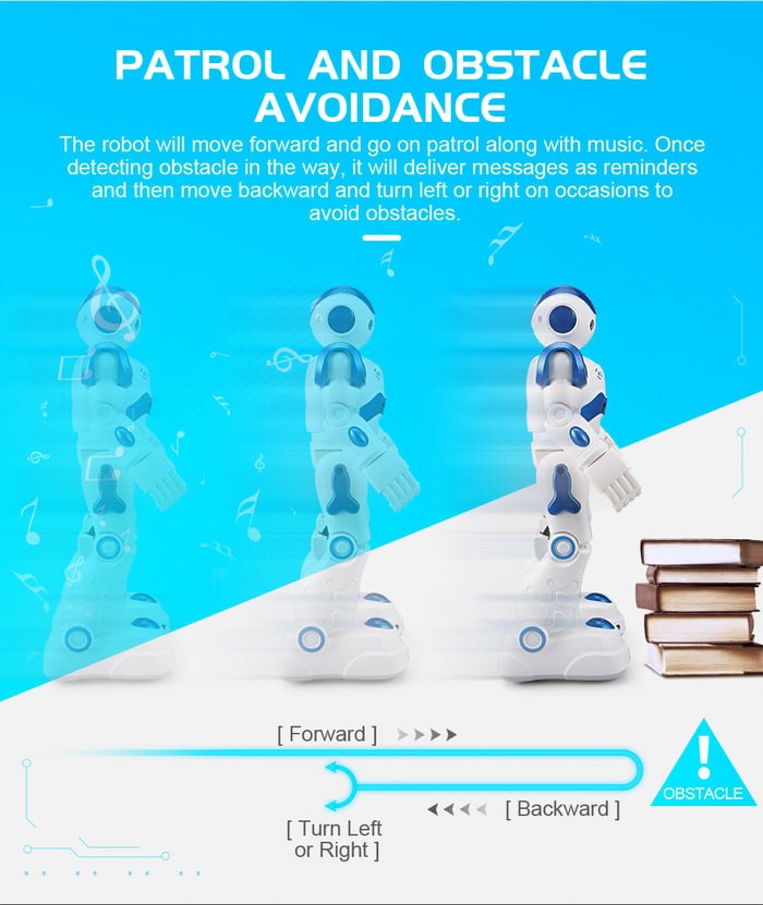 Smart dancing robot toy, offering gesture control & engaging learning experiences.