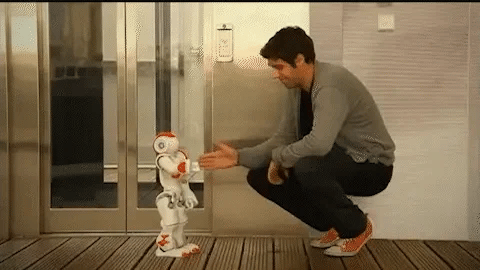 Educational robot for kids, combining gesture control with fun interactive learning.