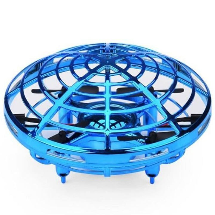 Kids enjoy outdoor play with a durable, sensor-controlled UFO drone toy, perfect for active fun and skill development.