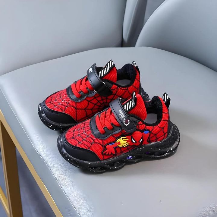 Light-up children's sneakers with LED soles, perfect for active kids' playground adventures & fun.