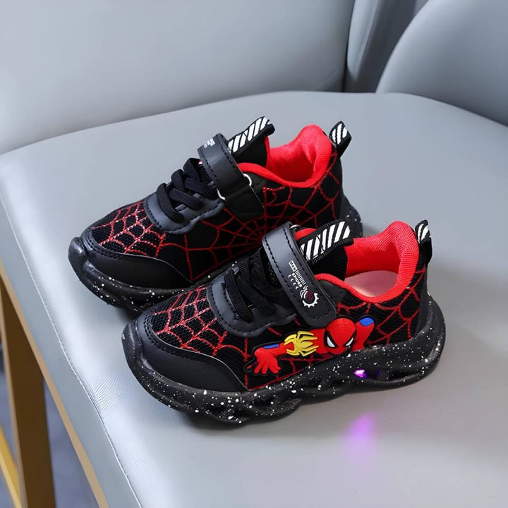 Vibrant LED light-up kids' sneakers, durable youth footwear for active boys & girls, perfect for play.