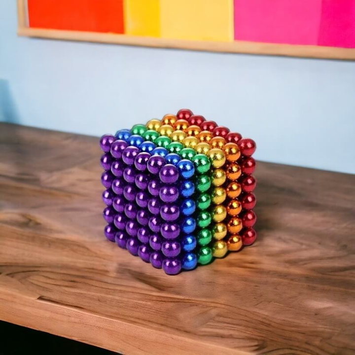 Vibrant magnetic building balls for kids' construction & puzzle play. An engaging educational activity set.