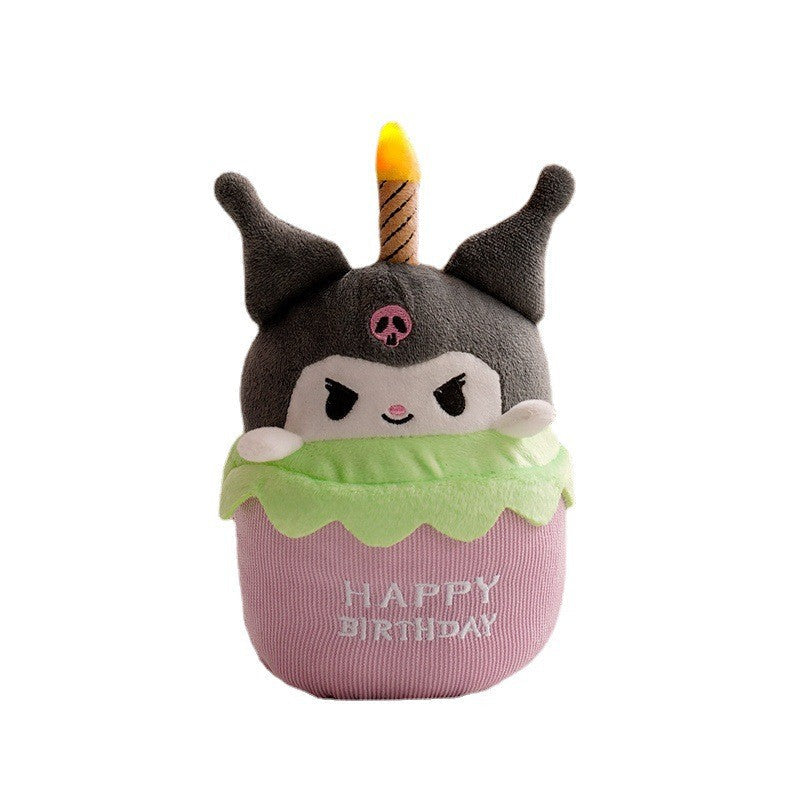 Fun musical light-up birthday cake plush, a vibrant GlowCake party supply toy for kids' celebrations.