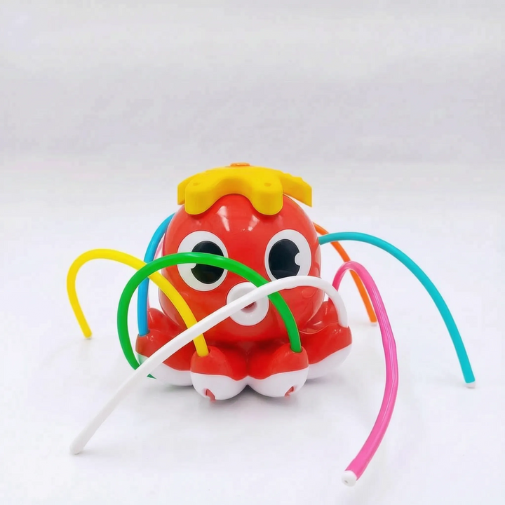 Octojet octopus-themed water sprinkler providing engaging splash fun for kids' outdoor summer water activities.