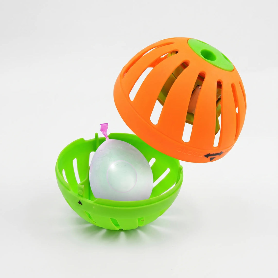 Exciting outdoor water balloon passing game for kids, ideal for summer backyard parties, family fun & splash activities.