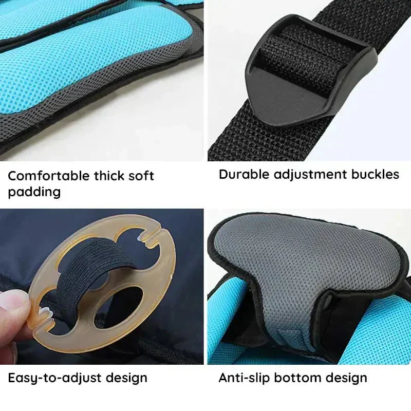 Child's compact travel car seat, a secure toddler booster with a 5-point harness.
