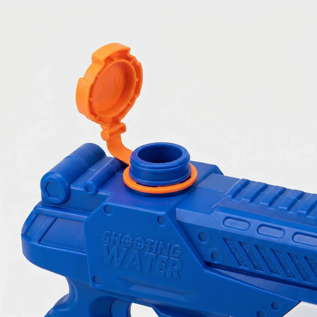Bright pump-action water toy for kids, ideal for backyard splash games and ultimate summer fun.