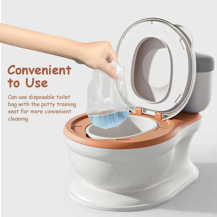 Kids' bathroom gear: Realistic potty training seat, soft cushion, and fun musical features for easy training.